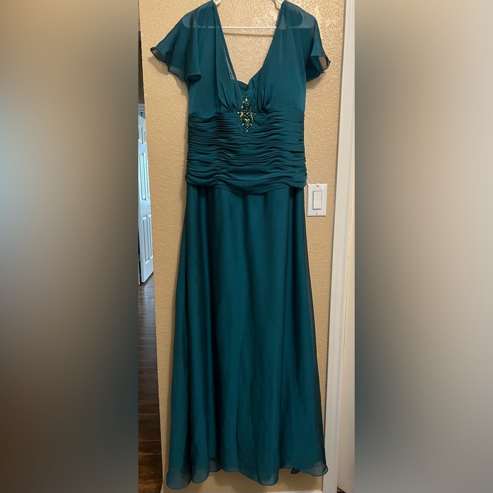 Teal Full Length Dress